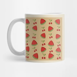 Watermelon and cherry patten Mug